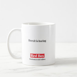 Café Taza roja de la caja - Brexit está agujereando