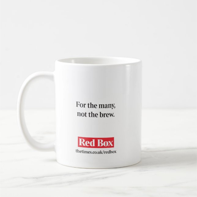 Café Taza roja de la caja - para el muchos (Izquierda)