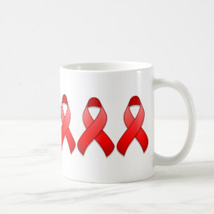 Café Taza roja de la cinta de la conciencia