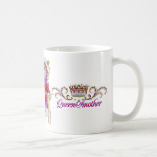 Café taza roja de la reina del gorra - modificada para