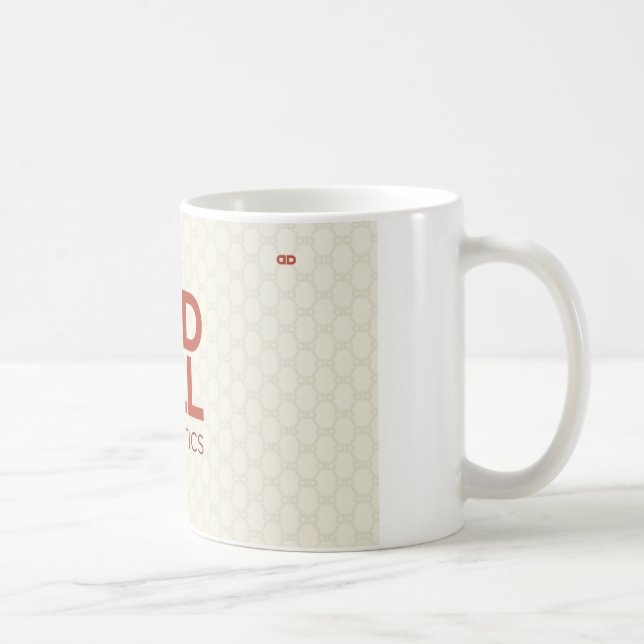 Café Taza roja del Analytics de la píldora (moreno) (Derecha)