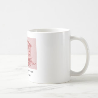 Café Taza roja del sello de la natividad