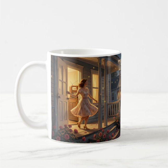 Café Taza Romance de Thunder Road al Anochecer (Izquierda)