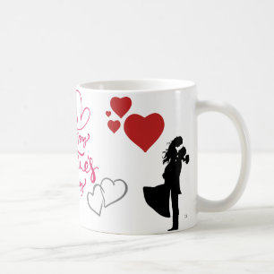 Café Taza Romántica de San Valentín para Pareja con Cor