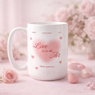 Café Taza Romántica Personalizada para el Día de San Va