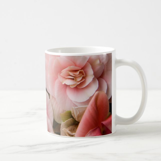 Café Taza rosada de la flor (Derecha)