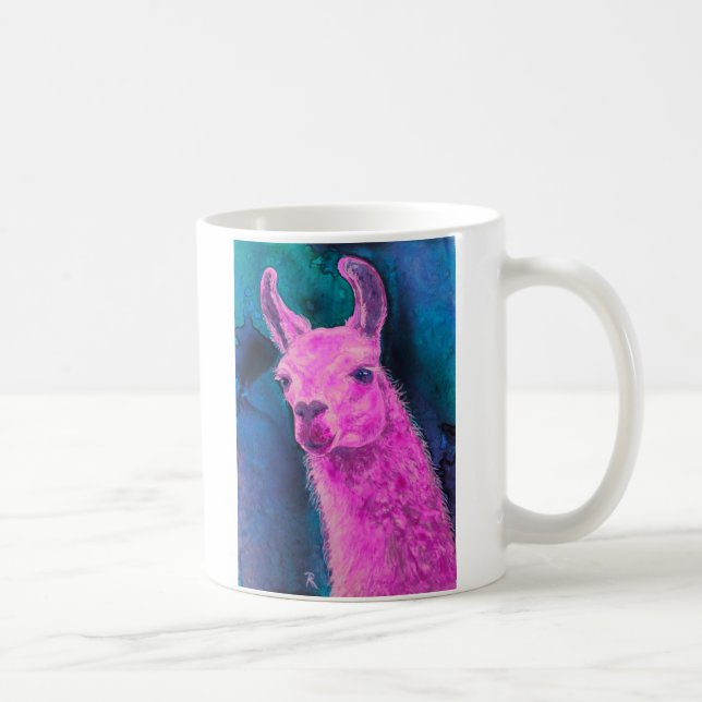 Café Taza rosada de la llama (Derecha)
