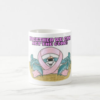 Café Taza rosada del cangrejo de la cinta