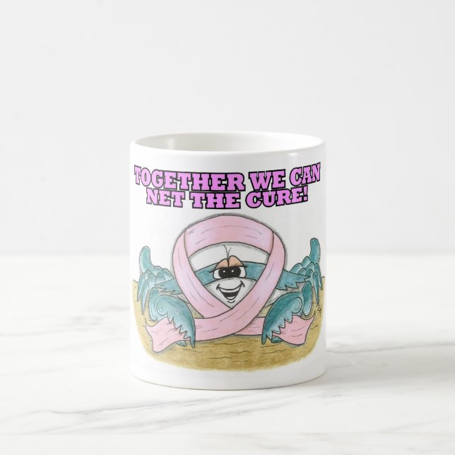 Café Taza rosada del cangrejo de la cinta (Centro)