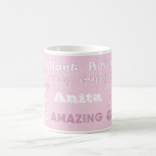 Café Taza rosada del mejor amigo de Anita