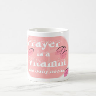Café Taza (rosada) del rezo de la vitamina