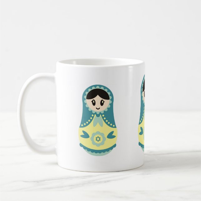 Café Taza rusa de la muñeca (Izquierda)