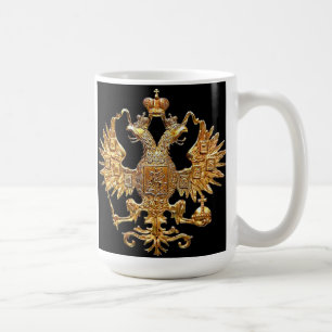 Café Taza rusa imperial OFICIAL del escudo de la