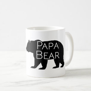 Café Taza rústica del oso de la papá