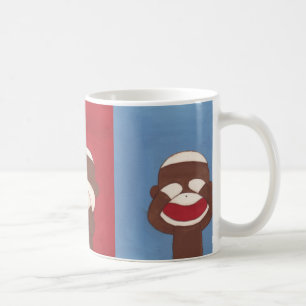Café Taza sabia de tres monos del calcetín