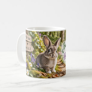Café Taza Senderos de Conejo y Cuentos Felices