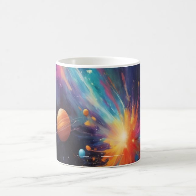 Café Taza Silueta de Ciervo Celestial Místico Espacio N (Centro)