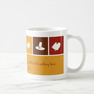 Café Taza simple de los iconos de la acción de gracias