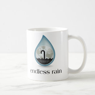 Café Taza sin fin de la lluvia