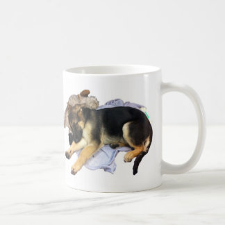 Café Taza soñolienta de Coffe del pastor alemán