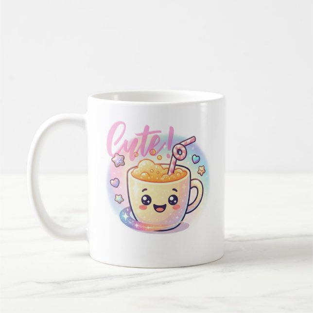 Café taza sonriente de jugo (Izquierda)