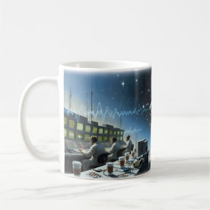 Café Taza Space Oddity: Lanzamiento de Cohete y Cosmos