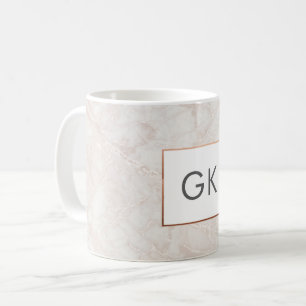 Café Taza subió monograma personalizada del mármol de