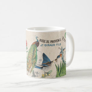 Café Taza subió pájaro francés del cacao de la flor