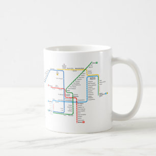 Café Taza subterráneo del mapa de Atenas