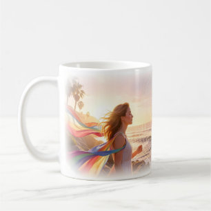 Café Taza Sueño de Libertad de Arcoíris Respiración del