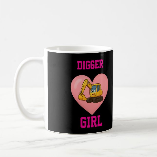 Café Taza temática de construcción 'DIGGER GIRL' (Izquierda)