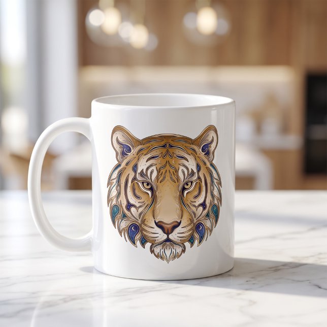 Café Taza Tigre Celestial Línea de Lujo Artística (Subido por el creador)