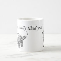Taza torcida del humor de la tortuga y de las