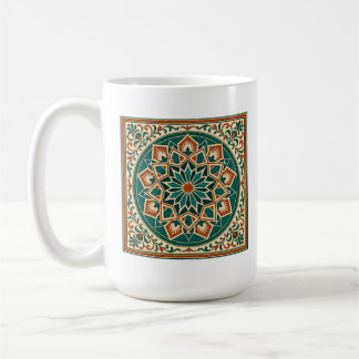 Café Taza tradicional española andaluza con patrón de e
