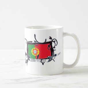 Café Taza tribal de Portugal de la bandera