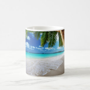 Café Taza tropical de la playa del paraíso