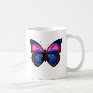 Café Taza tropical exótica de la mariposa