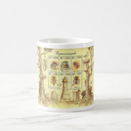Café Taza ucraniana de la abeja de la apicultura
