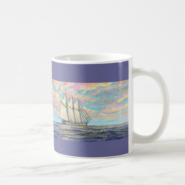 Café Taza "Un velero que pasa" de Paul McGehee (Derecha)