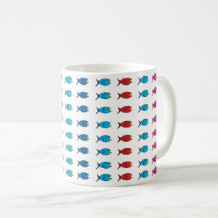 Café Taza Una Escuela de Peces