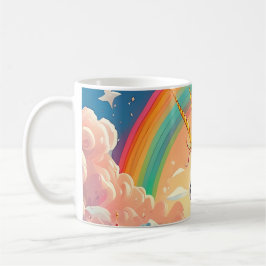 Café Taza Unicornio Azul | Tierras de Fantasía Montaños