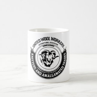 Café Taza unida de los trabajadores de las lanas