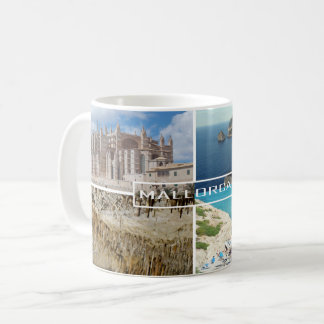 Café taza varias fotos de la isla de Mallorca