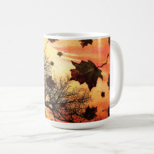 Café Taza ventosa del día de la caída