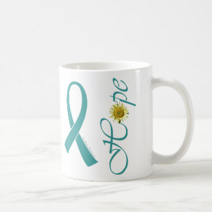 Café Taza verde azulada de la esperanza de la cinta