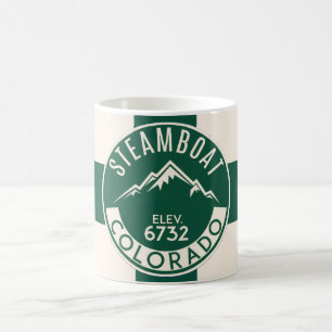 Café Taza verde de esquí Steamboat