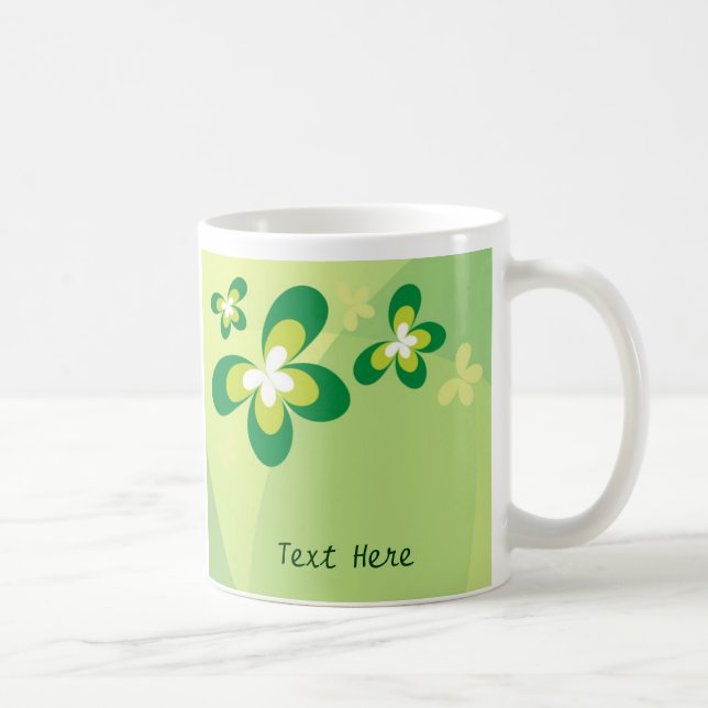 Café Taza verde de la mariposa (Derecha)