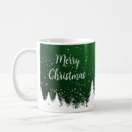 Café Taza verde de Navidad alegre