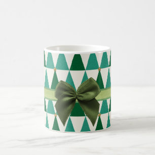 Café Taza verde dulce del navidad de la chispa