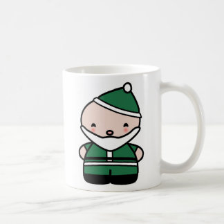 Café Taza verde linda de Santa mi primer navidad